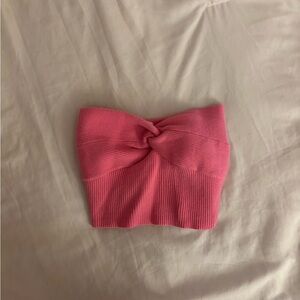 NWOT Polly Knit Crochet Twist Crop Top